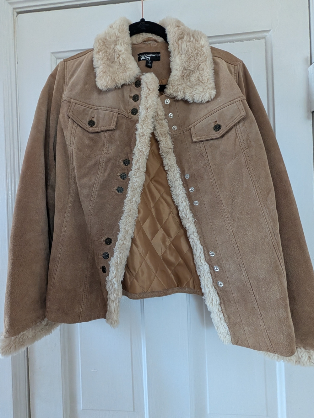 Black Rivet Tan Suede Jacket